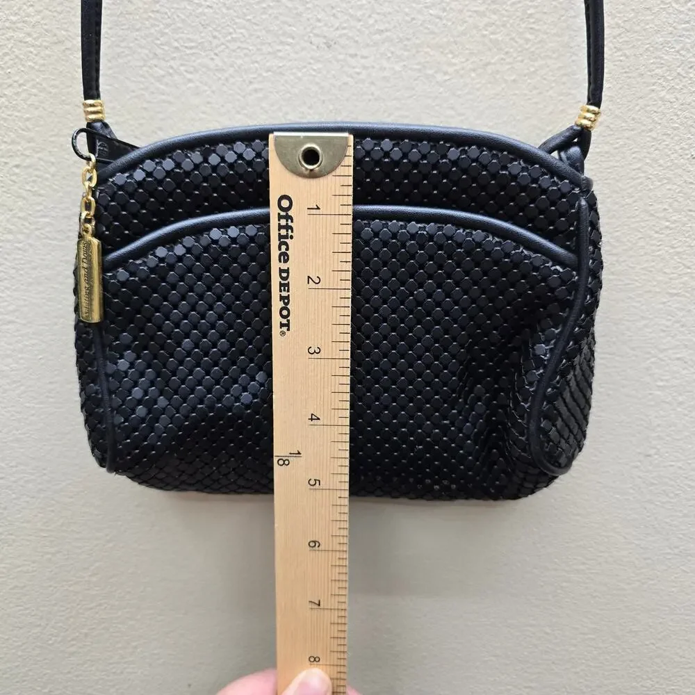 Vintage Whiting and Davis Metal Mesh Shoulder Evening Bag Event Gold Hardware